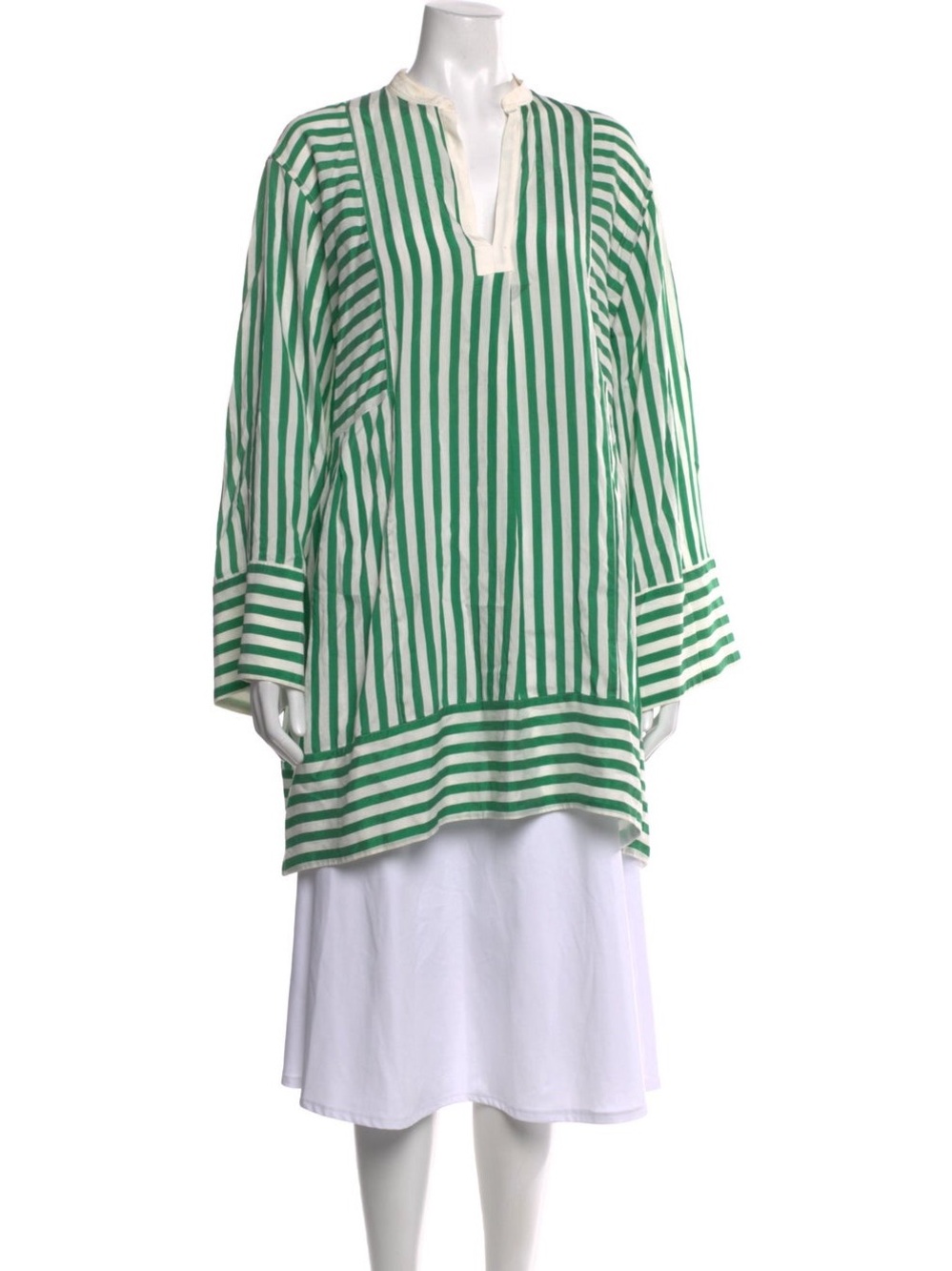 La Ligne Green Striped Mini Dress
